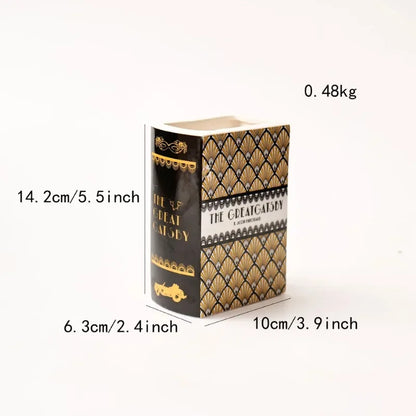 Elevate Your Home Decor with Our Unique Square Painted Floral Ceramic Vase - Perfect for Tabletop Arrangements!